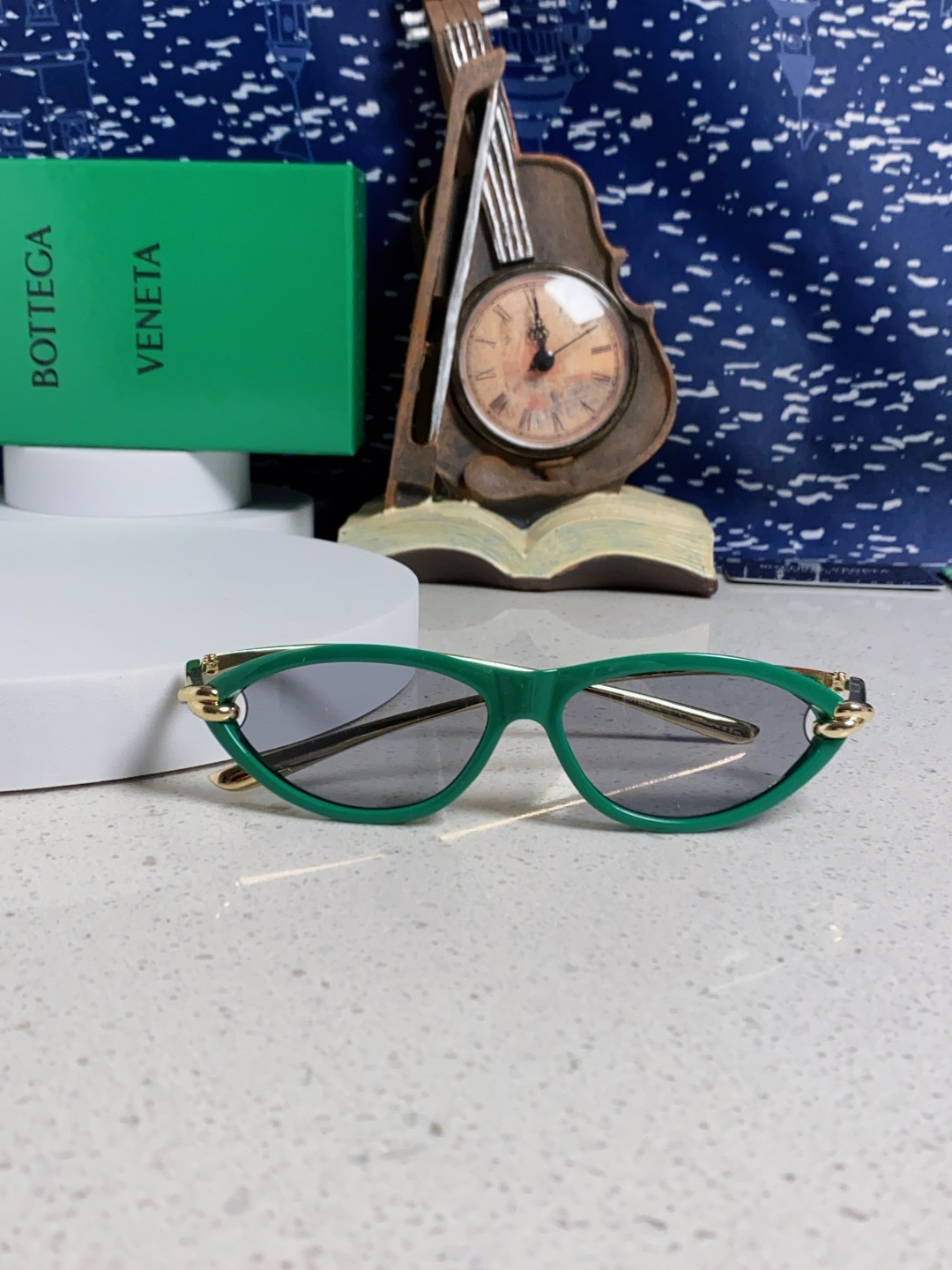 Bottega Veneta宝缇嘉 新款夏季女士镂空猫眼防晒太阳眼镜跨境欧美嘻哈搞怪绳结镜腿墨镜 BV1