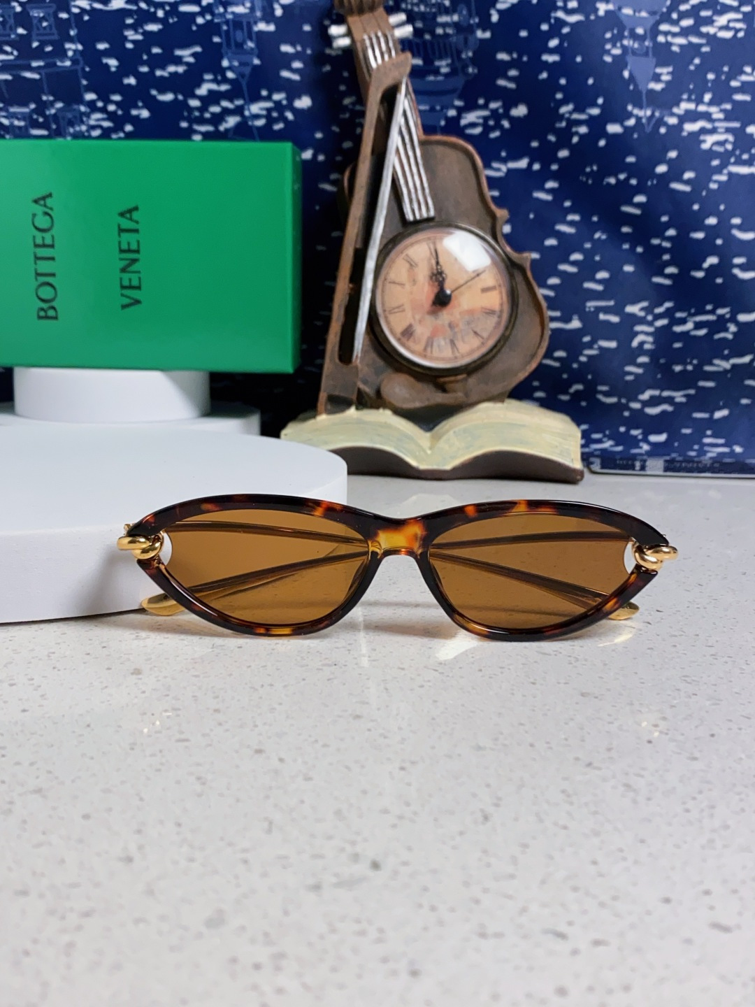 Bottega Veneta宝缇嘉 新款夏季女士镂空猫眼防晒太阳眼镜跨境欧美嘻哈搞怪绳结镜腿墨镜 BV1