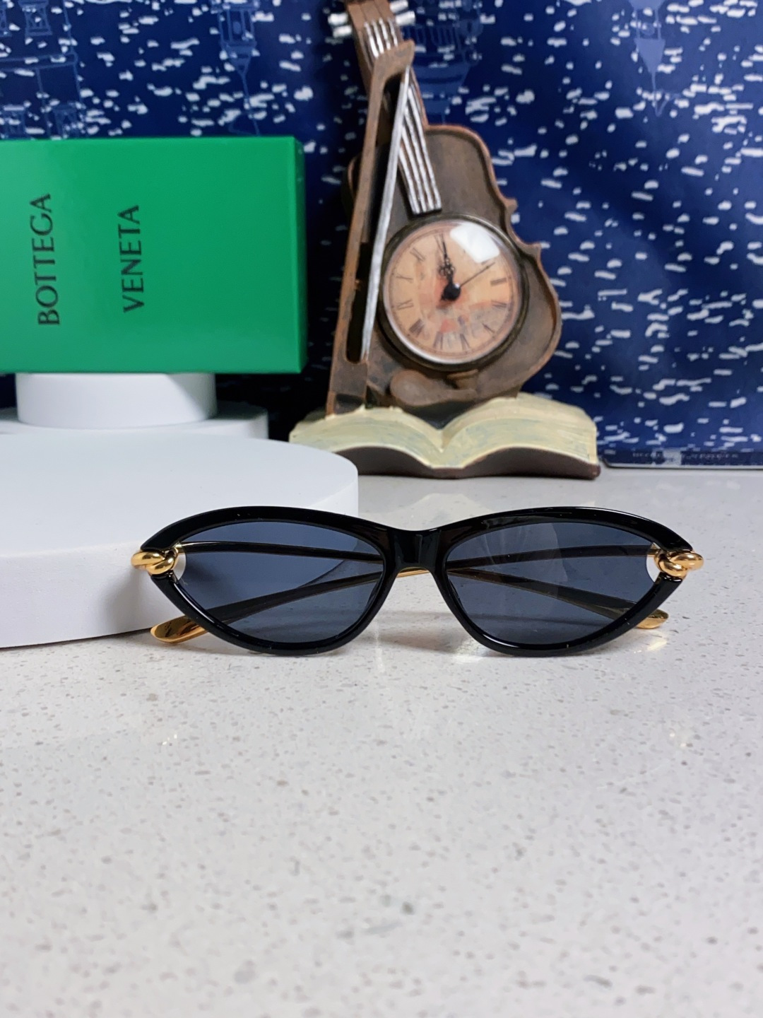 Bottega Veneta宝缇嘉 新款夏季女士镂空猫眼防晒太阳眼镜跨境欧美嘻哈搞怪绳结镜腿墨镜 BV1