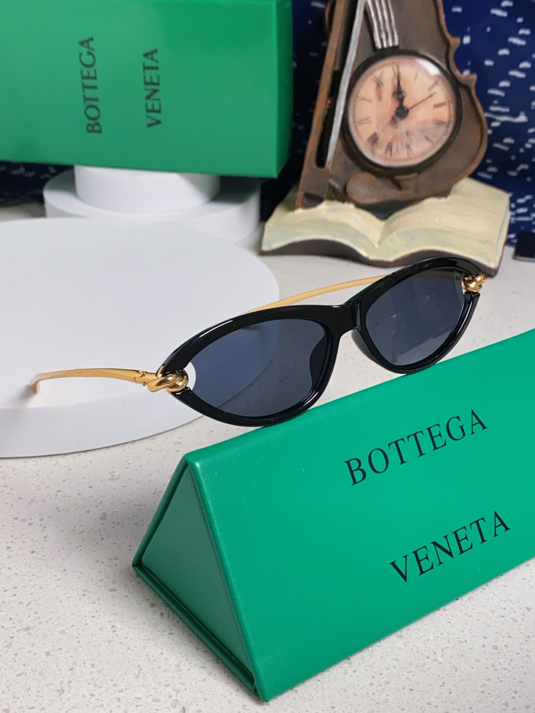 Bottega Veneta宝缇嘉 新款夏季女士镂空猫眼防晒太阳眼镜跨境欧美嘻哈搞怪绳结镜腿墨镜 BV1