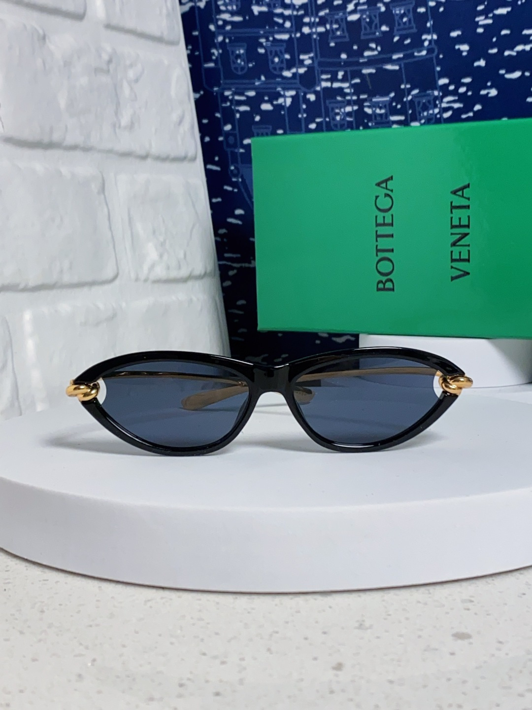 Bottega Veneta宝缇嘉 新款夏季女士镂空猫眼防晒太阳眼镜跨境欧美嘻哈搞怪绳结镜腿墨镜 BV1