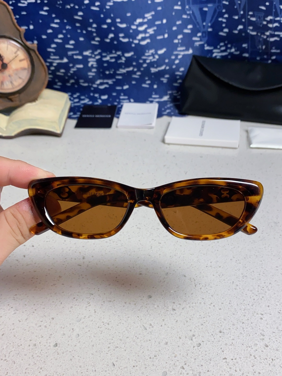 Gentle Moster(GM) 2025新款墨镜太阳眼镜男女士明星同款猫眼高级感防紫外线近视带度数 