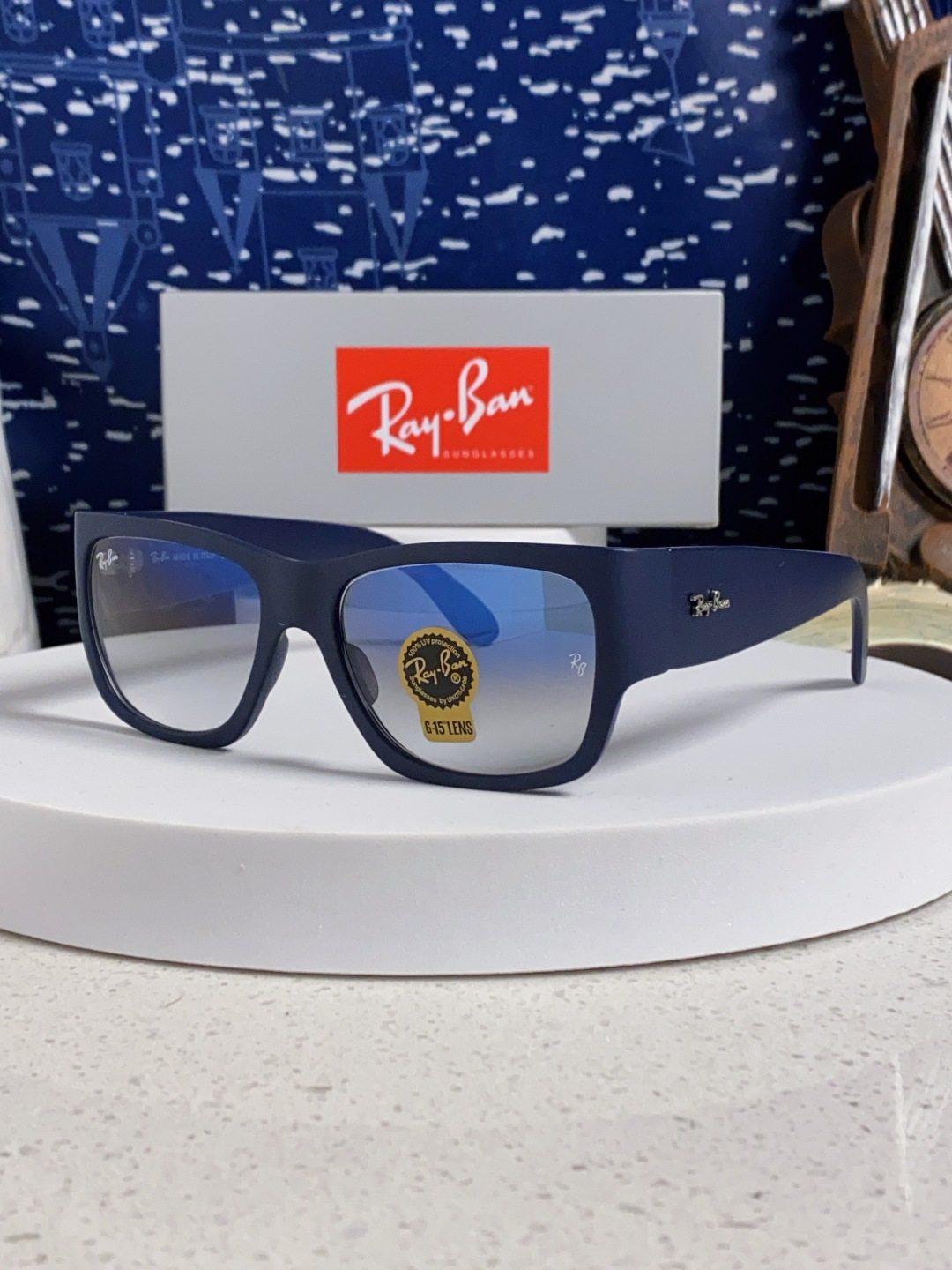 RayBan雷朋 2025新款Nomad方形宽边太阳镜 男女通用款户外开车专用 RB2187