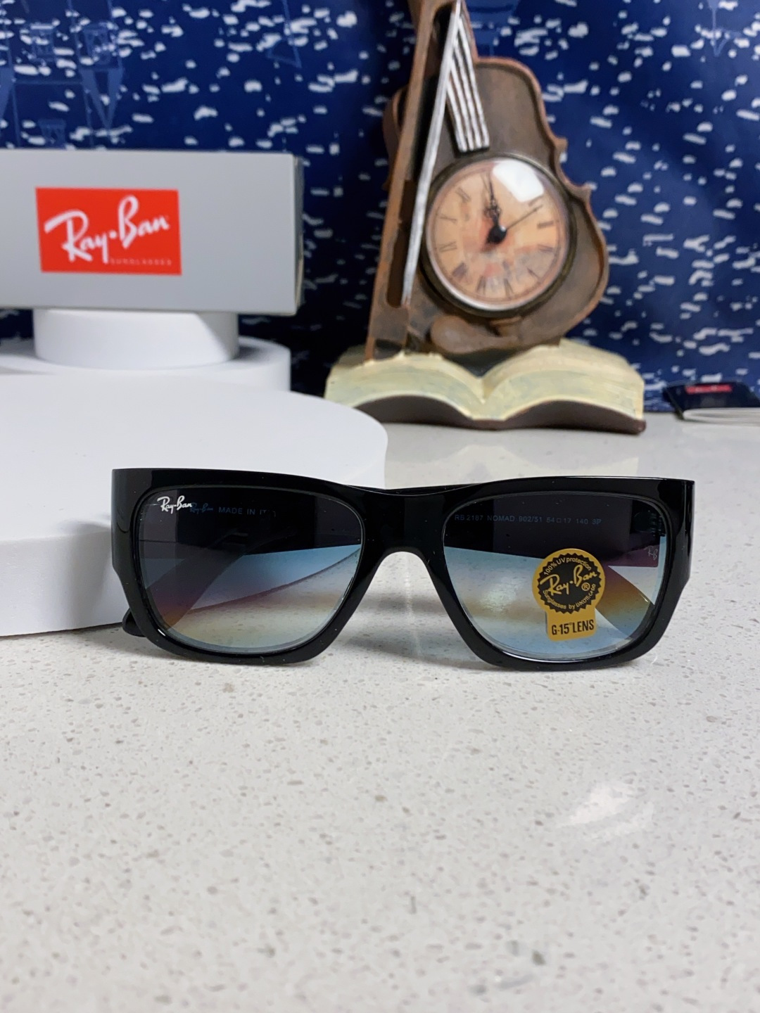 RayBan雷朋 2025新款Nomad方形宽边太阳镜 男女通用款户外开车专用 RB2187