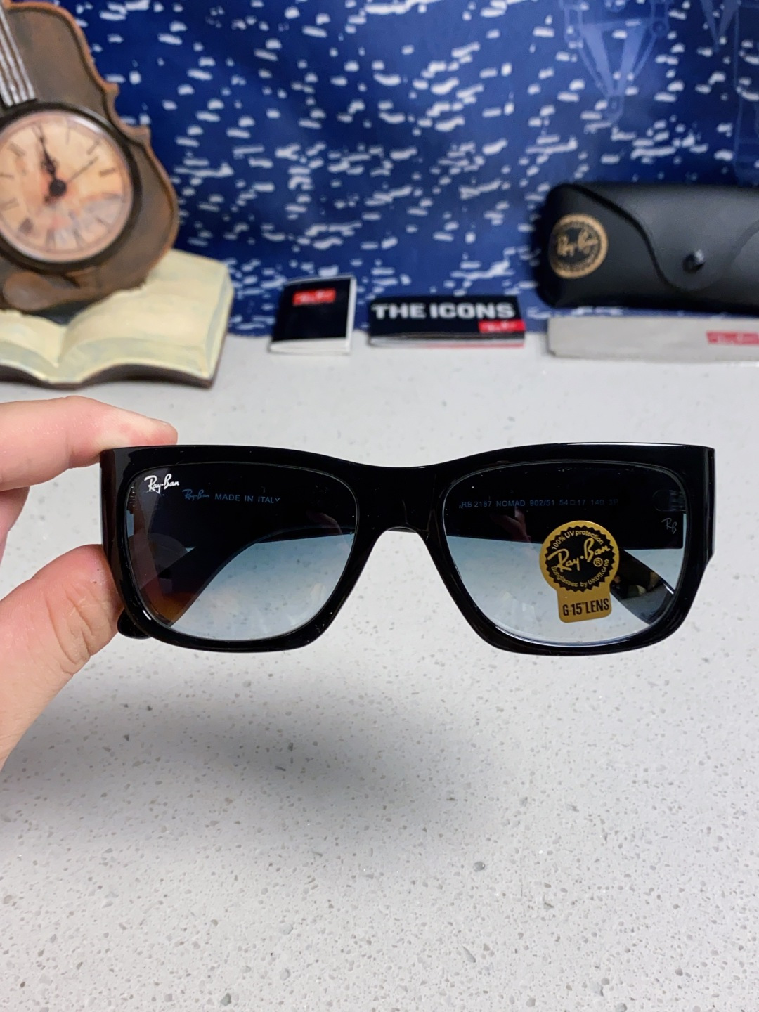 RayBan雷朋 2025新款Nomad方形宽边太阳镜 男女通用款户外开车专用 RB2187