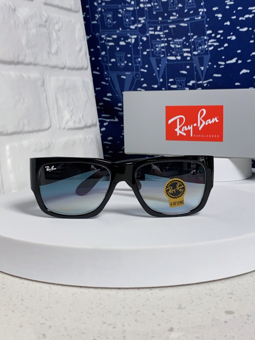 RayBan雷朋 2025新款Nomad方形宽边太阳镜 男女通用款户外开车专用 RB2187