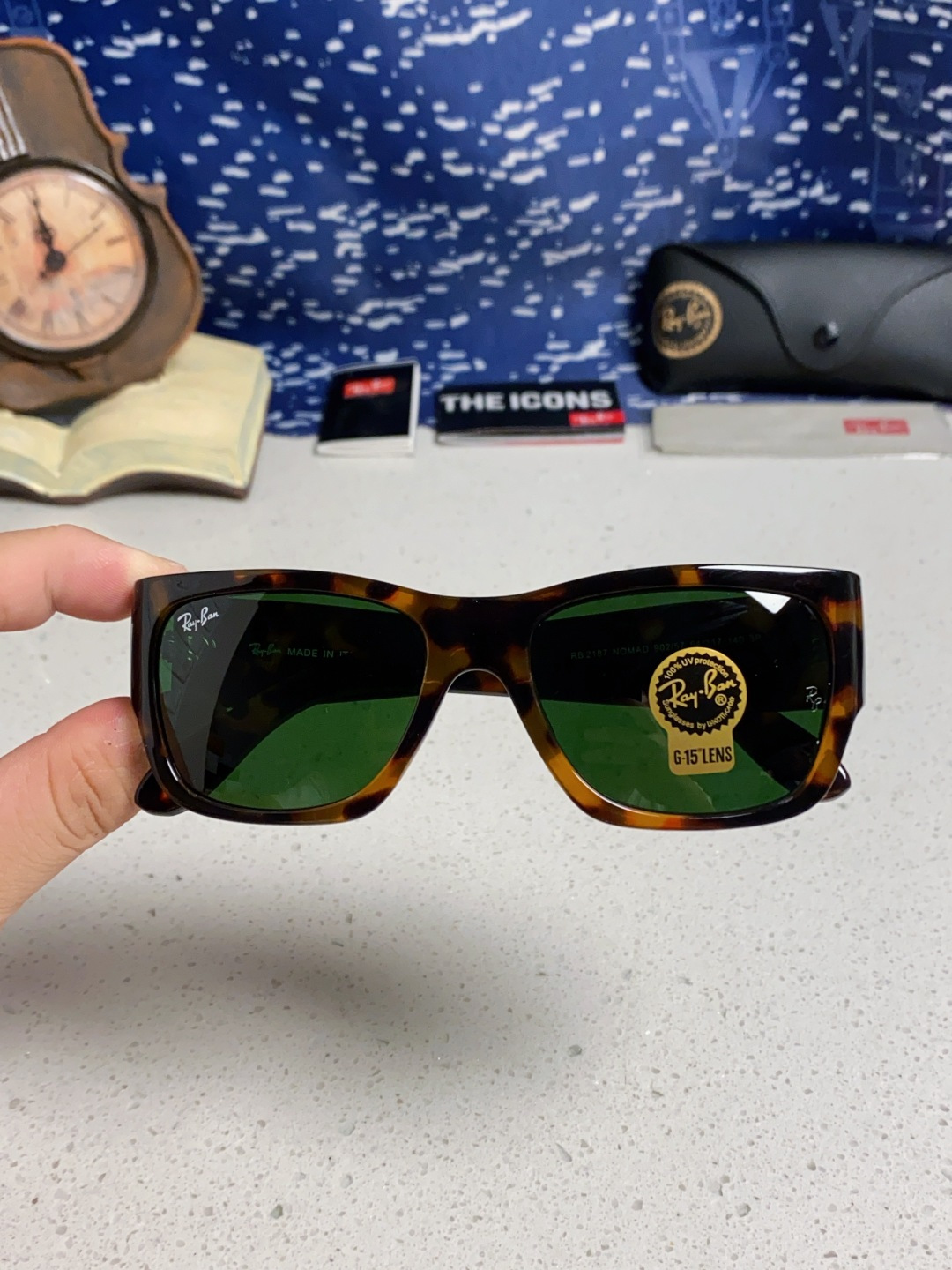 RayBan雷朋 2025新款Nomad方形宽边太阳镜 男女通用款户外开车专用 RB2187