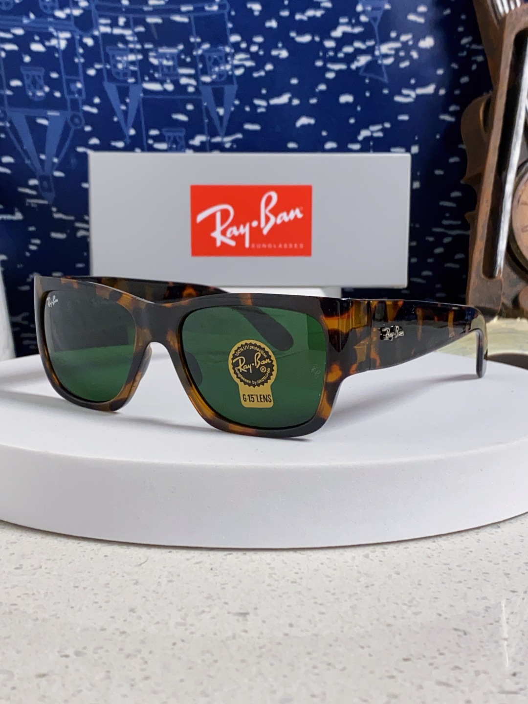 RayBan雷朋 2025新款Nomad方形宽边太阳镜 男女通用款户外开车专用 RB2187