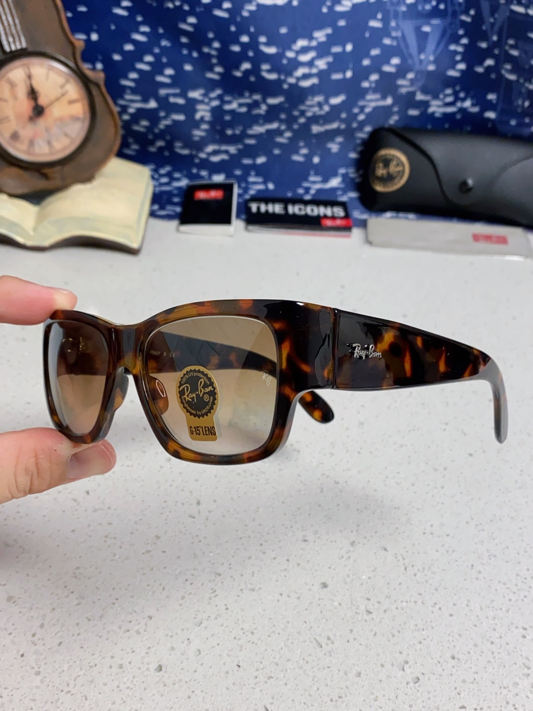 RayBan雷朋 2025新款Nomad方形宽边太阳镜 男女通用款户外开车专用 RB2187