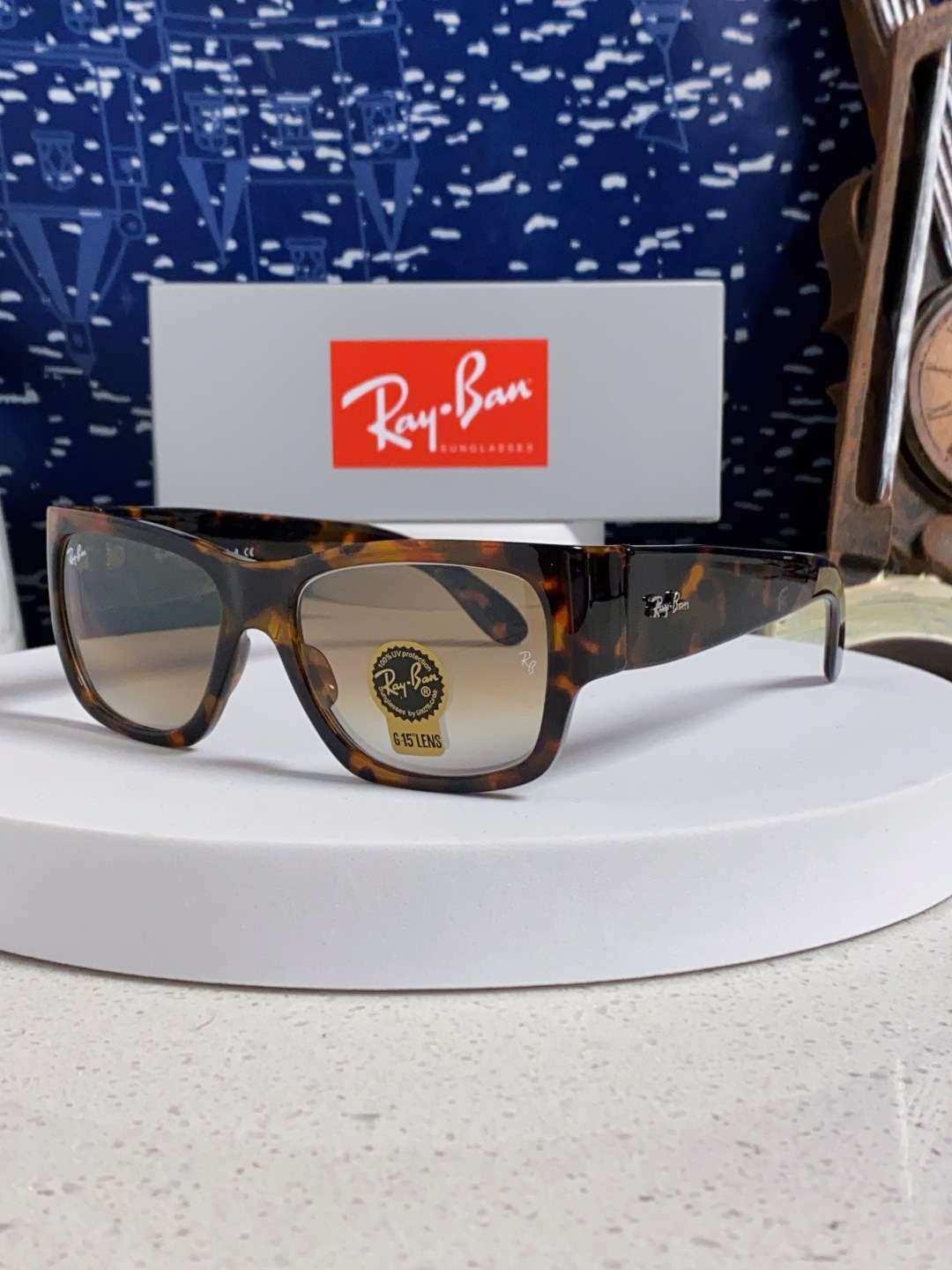 RayBan雷朋 2025新款Nomad方形宽边太阳镜 男女通用款户外开车专用 RB2187