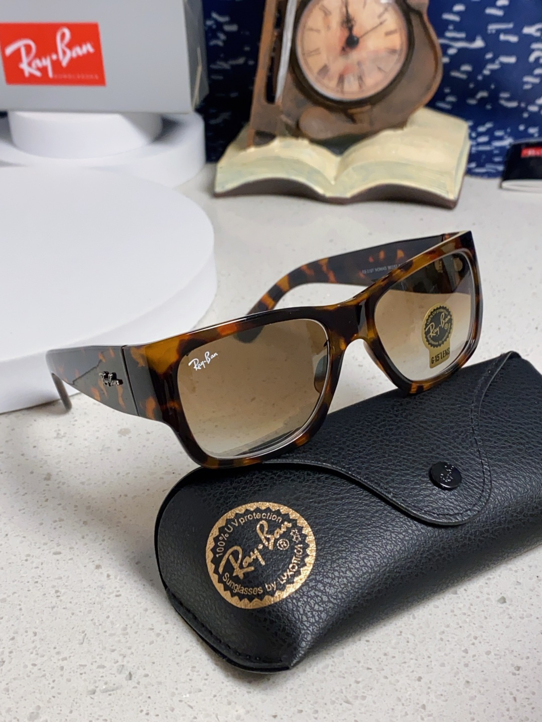 RayBan雷朋 2025新款Nomad方形宽边太阳镜 男女通用款户外开车专用 RB2187