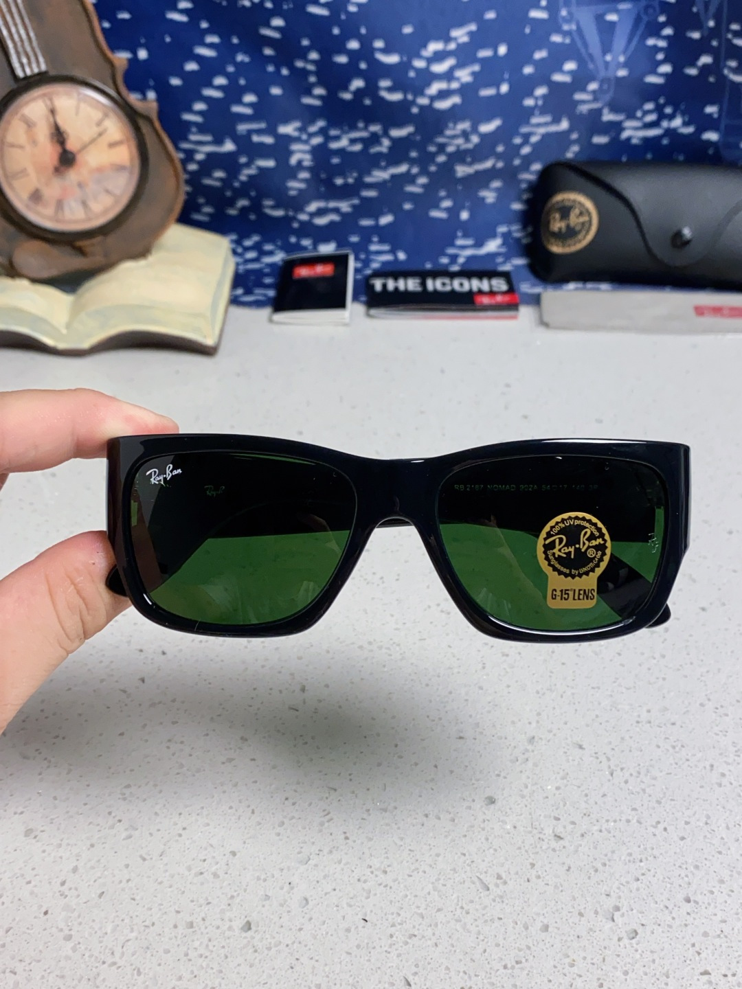 RayBan雷朋 2025新款Nomad方形宽边太阳镜 男女通用款户外开车专用 RB2187