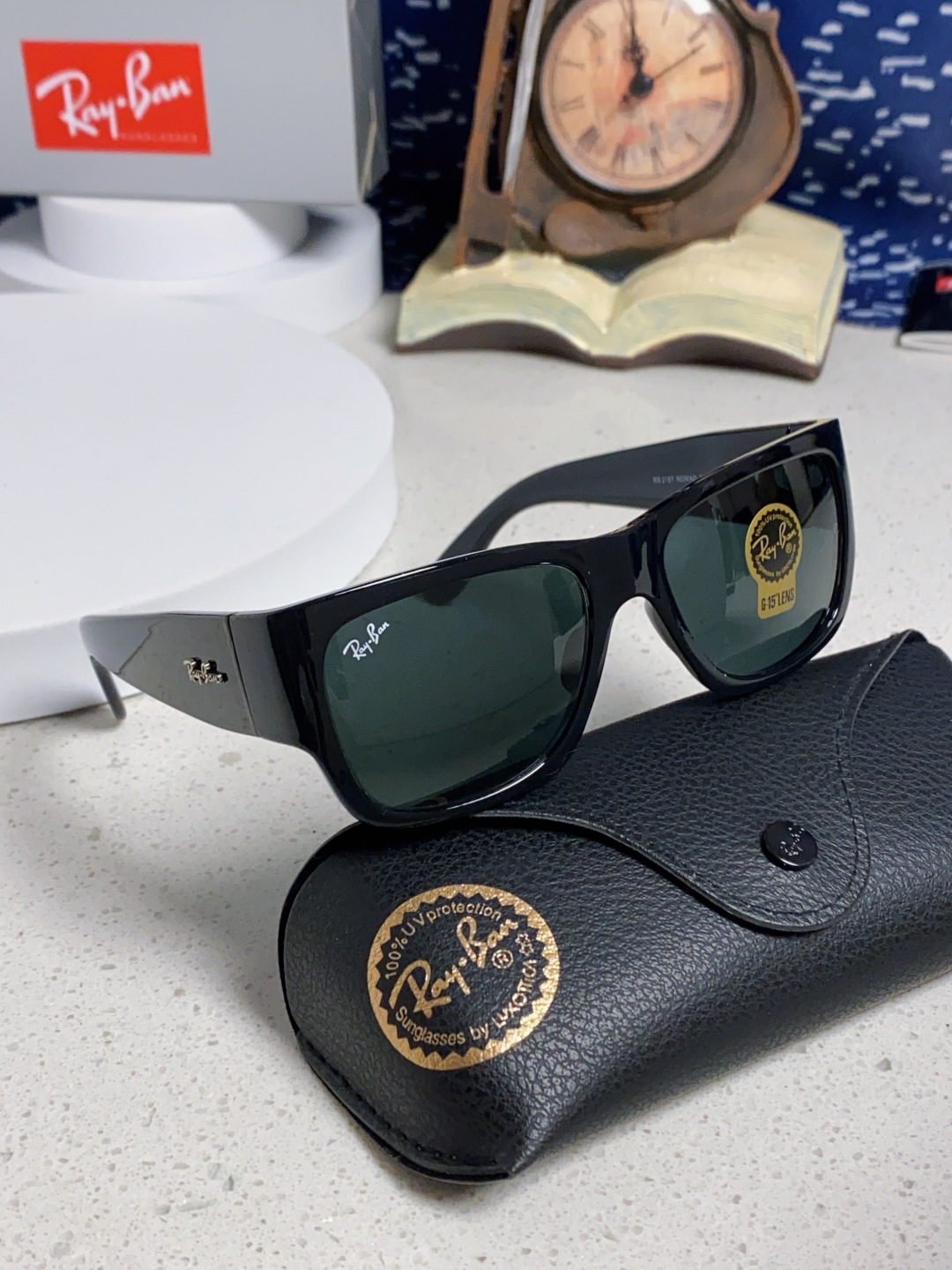 RayBan雷朋 2025新款Nomad方形宽边太阳镜 男女通用款户外开车专用 RB2187