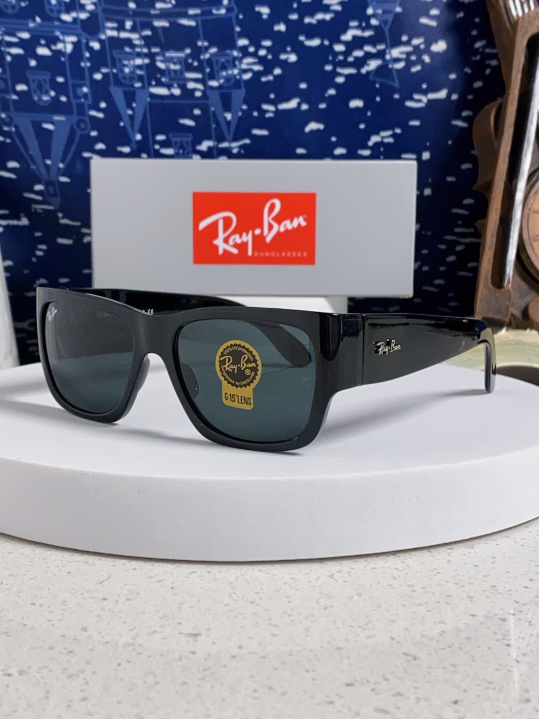 RayBan雷朋 2025新款Nomad方形宽边太阳镜 男女通用款户外开车专用 RB2187