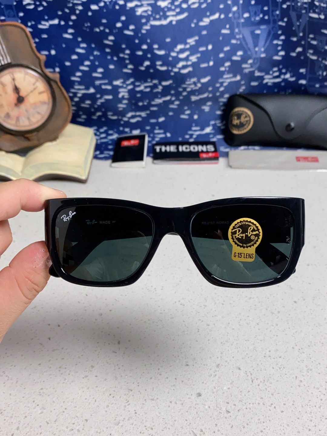 RayBan雷朋 2025新款Nomad方形宽边太阳镜 男女通用款户外开车专用 RB2187