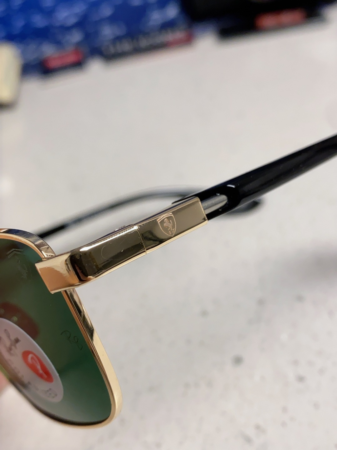 RayBa雷朋法拉利联名款 经典方形男士开车偏光太阳镜 RB3715M