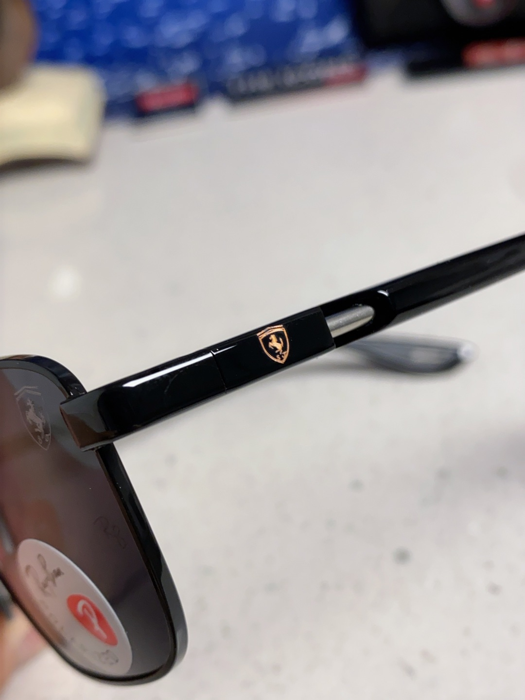 RayBa雷朋法拉利联名款 经典方形男士开车偏光太阳镜 RB3715M