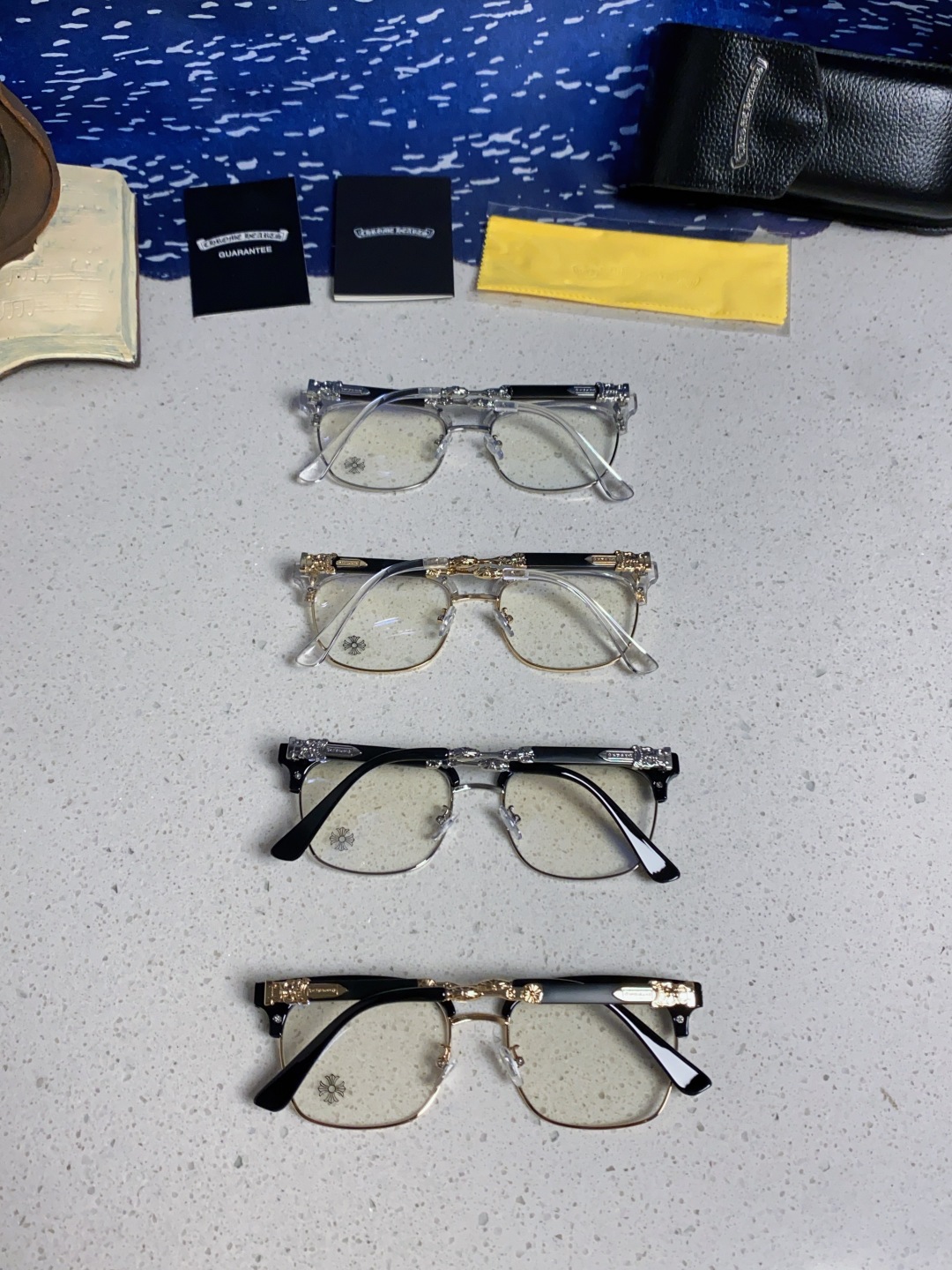 Chrome Hearts 克罗心 2025新款复古半框眉毛眼镜框男商务防蓝光近视眼镜女潮方形大框显瘦配