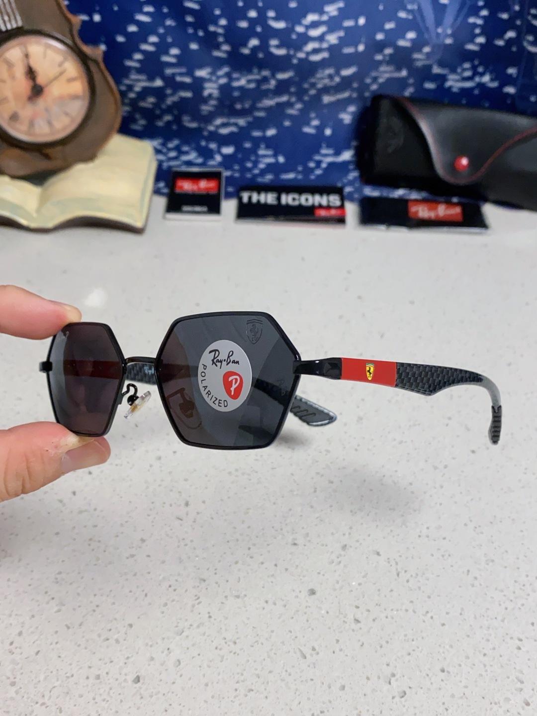 RayBan雷朋法拉利联名合作款 2025新款时尚偏光男太阳眼镜休闲运动墨镜男女华丽流行防紫外线情侣眼镜