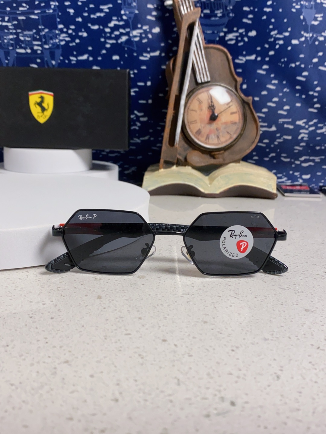 RayBan雷朋法拉利联名合作款 2025新款时尚偏光男太阳眼镜休闲运动墨镜男女华丽流行防紫外线情侣眼镜