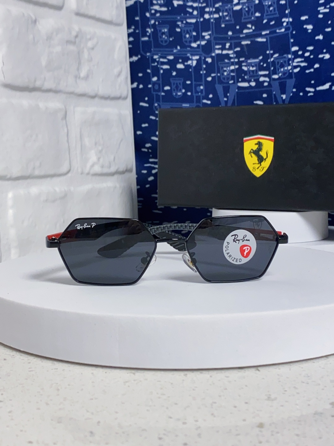 RayBan雷朋法拉利联名合作款 2025新款时尚偏光男太阳眼镜休闲运动墨镜男女华丽流行防紫外线情侣眼镜