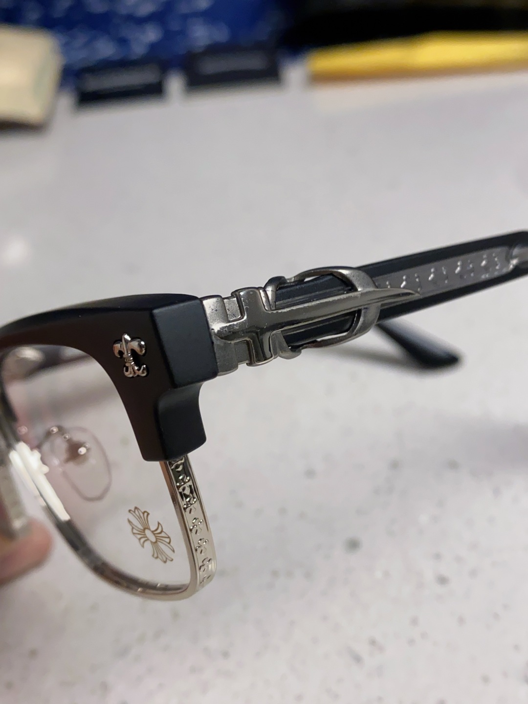 Chrome Hearts克罗心 2025新款日式手作高档眉线框眼镜男士复古平光镜防蓝光专业近视镜架