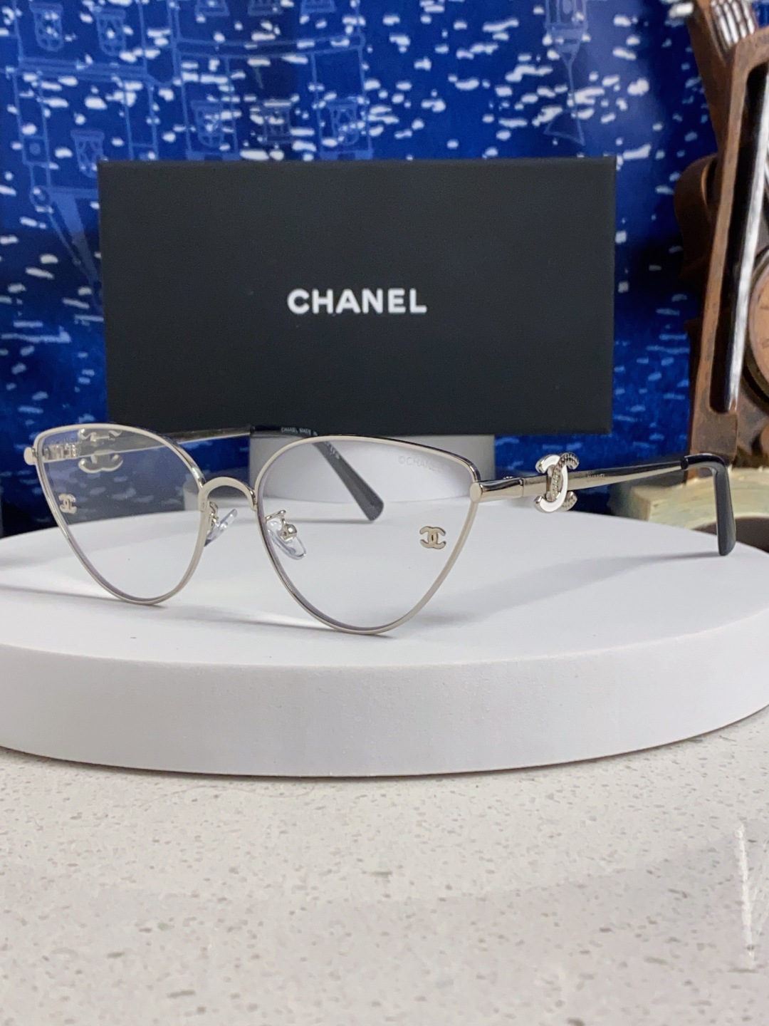 Chanel香奈儿 2025新款赛博朋克风金属大框飞行员式蛤蟆镜单梁太阳眼镜女潮圆脸显瘦墨镜