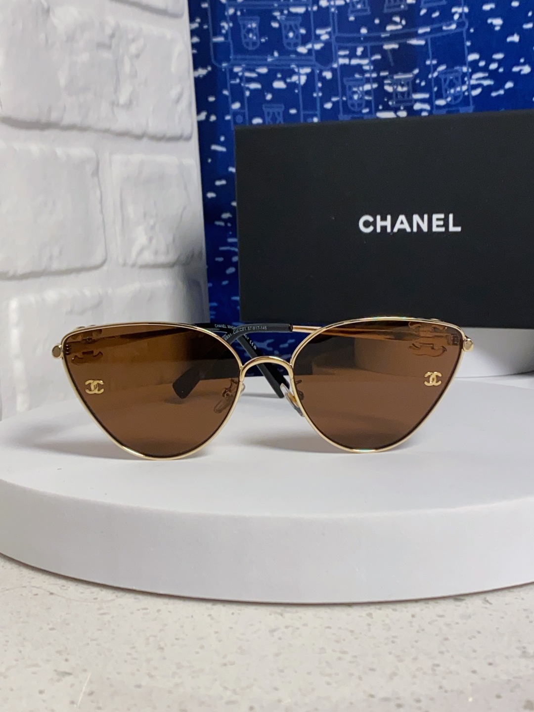 Chanel香奈儿 2025新款赛博朋克风金属大框飞行员式蛤蟆镜单梁太阳眼镜女潮圆脸显瘦墨镜