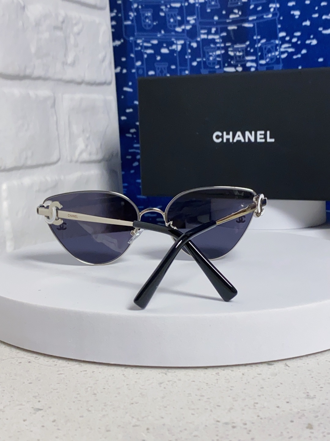 Chanel香奈儿 2025新款赛博朋克风金属大框飞行员式蛤蟆镜单梁太阳眼镜女潮圆脸显瘦墨镜