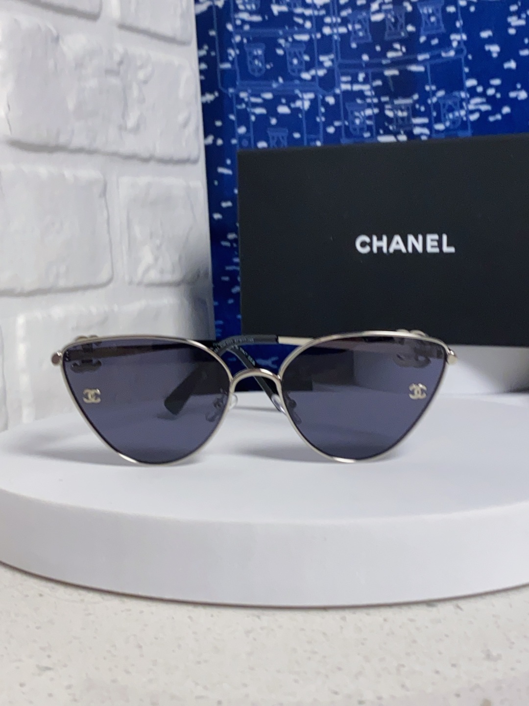 Chanel香奈儿 2025新款赛博朋克风金属大框飞行员式蛤蟆镜单梁太阳眼镜女潮圆脸显瘦墨镜