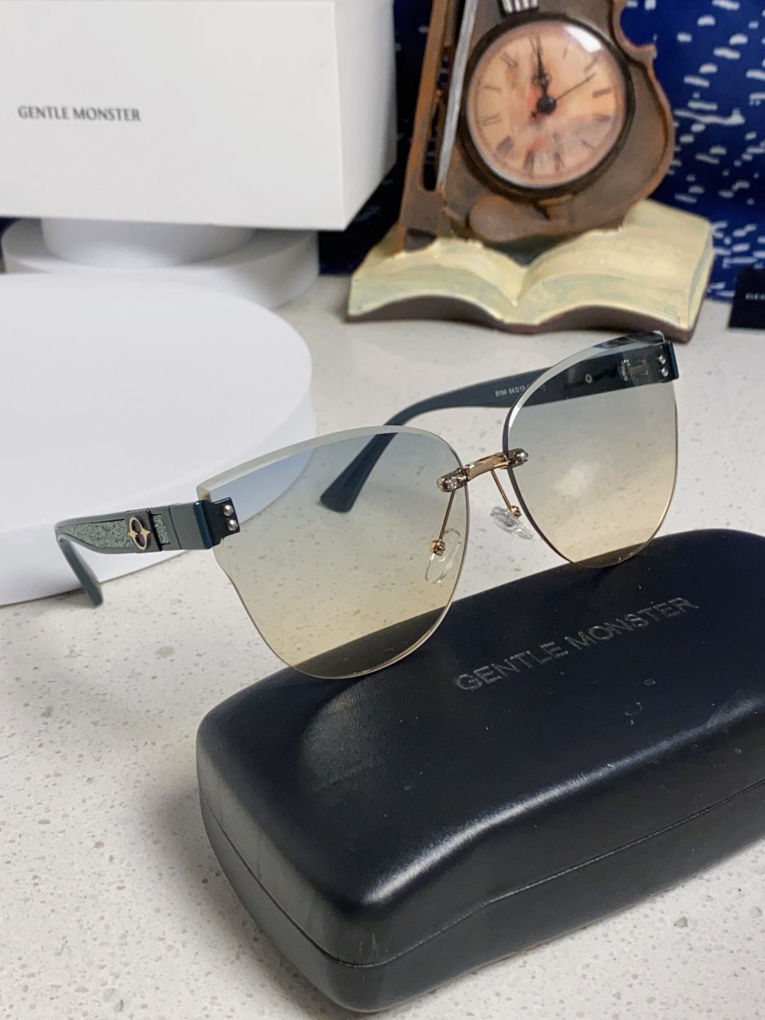 Gentle Moster(GM) 2025新款猫眼高级感无框大脸太阳镜女潮防晒防紫外线个性墨镜女士 型