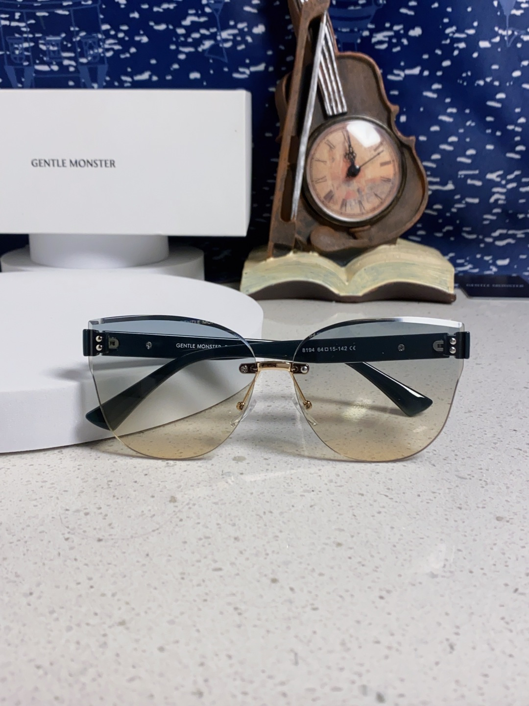 Gentle Moster(GM) 2025新款猫眼高级感无框大脸太阳镜女潮防晒防紫外线个性墨镜女士 型