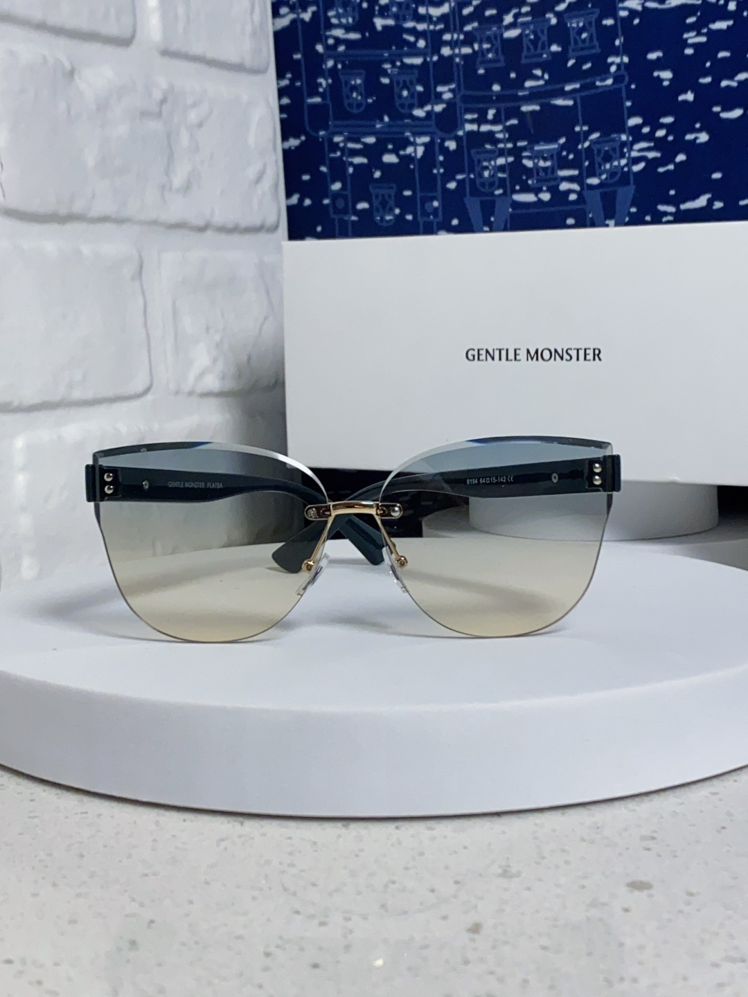 Gentle Moster(GM) 2025新款猫眼高级感无框大脸太阳镜女潮防晒防紫外线个性墨镜女士 型