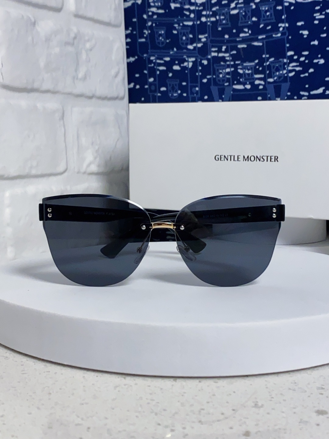 Gentle Moster(GM) 2025新款猫眼高级感无框大脸太阳镜女潮防晒防紫外线个性墨镜女士 型