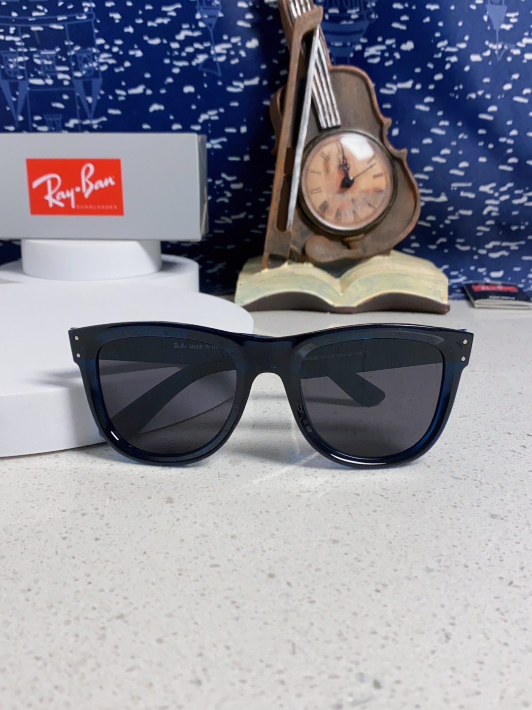 RayBan雷朋 2025新款 成毅同款REVERSE反转系列太阳镜复古方框男女情侣款简约黑框墨镜 RB