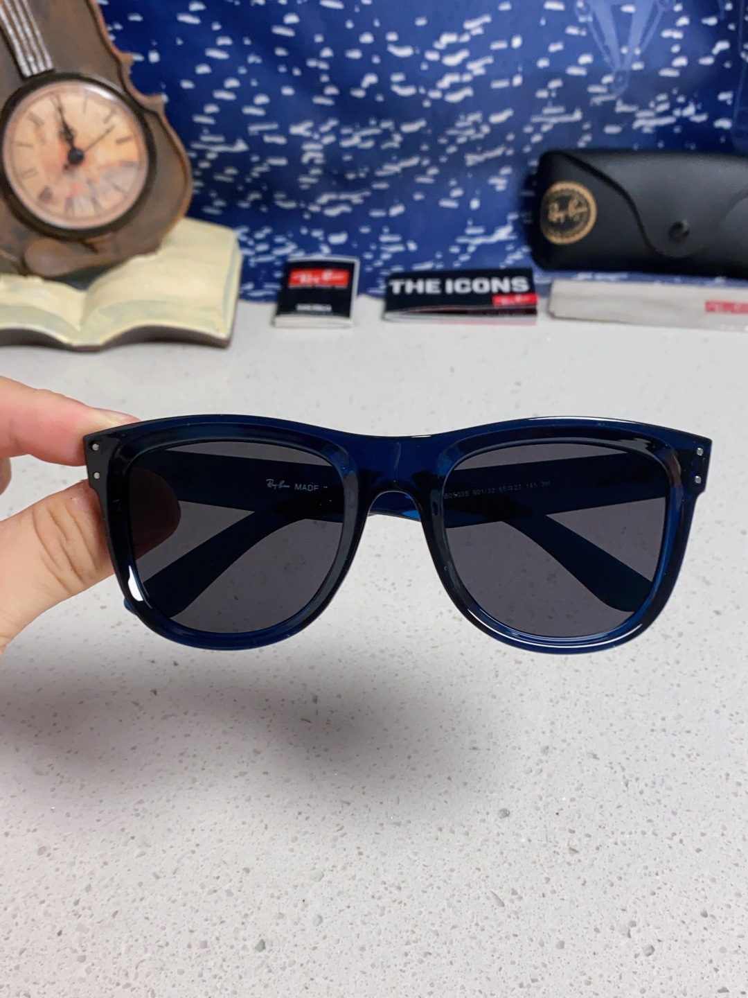 RayBan雷朋 2025新款 成毅同款REVERSE反转系列太阳镜复古方框男女情侣款简约黑框墨镜 RB