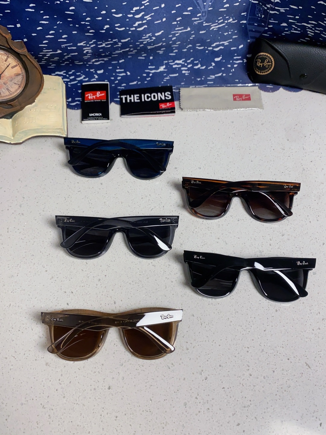 RayBan雷朋 2025新款 成毅同款REVERSE反转系列太阳镜复古方框男女情侣款简约黑框墨镜 RB