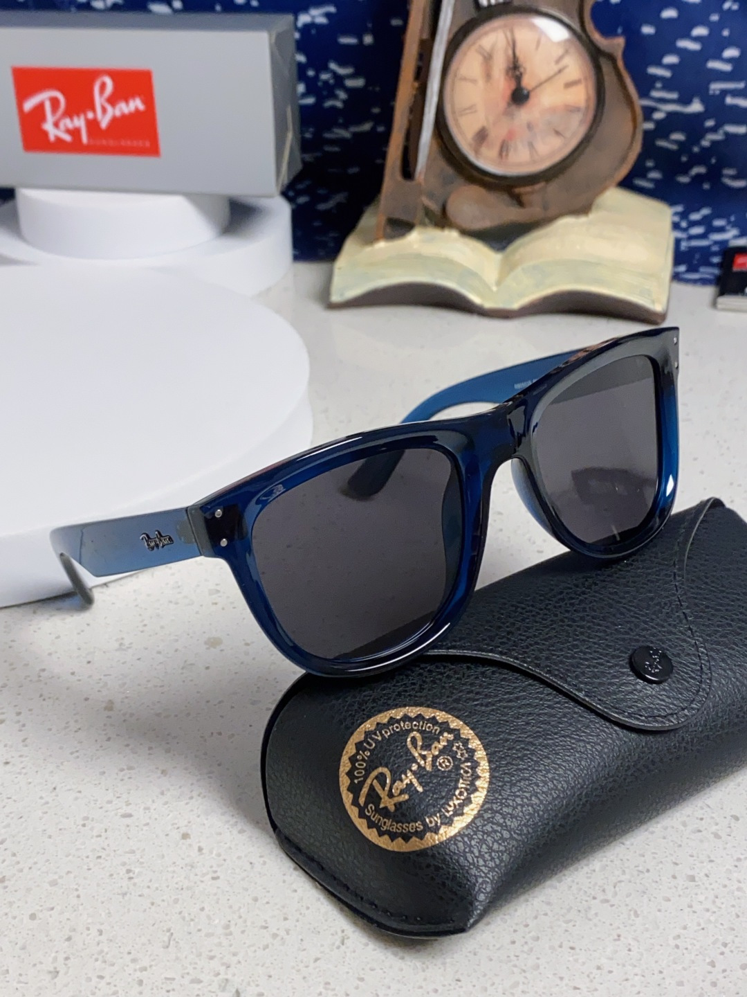 RayBan雷朋 2025新款 成毅同款REVERSE反转系列太阳镜复古方框男女情侣款简约黑框墨镜 RB