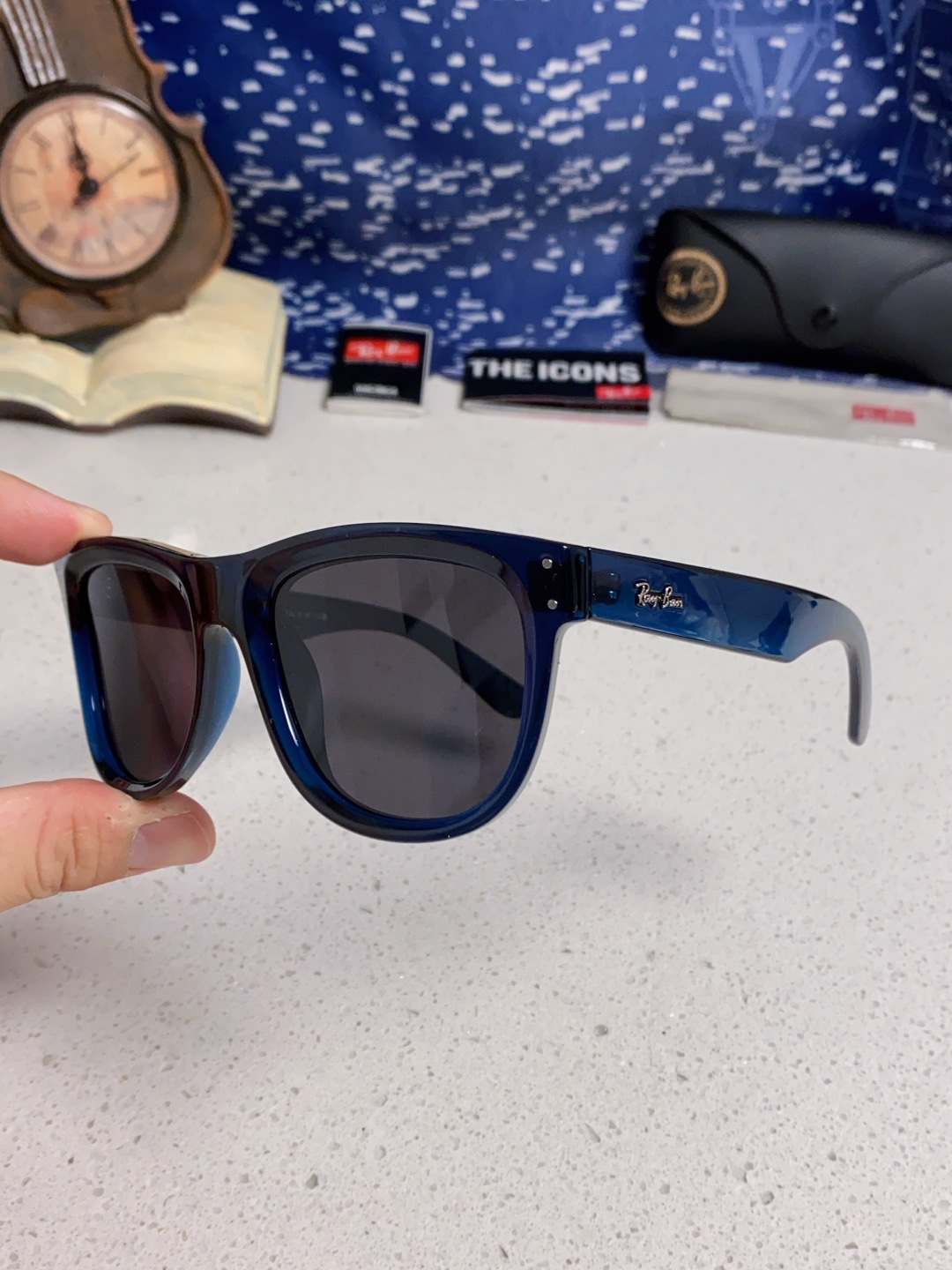 RayBan雷朋 2025新款 成毅同款REVERSE反转系列太阳镜复古方框男女情侣款简约黑框墨镜 RB