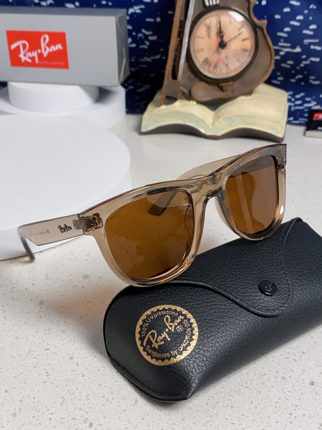 RayBan雷朋 2025新款 成毅同款REVERSE反转系列太阳镜复古方框男女情侣款简约黑框墨镜 RB