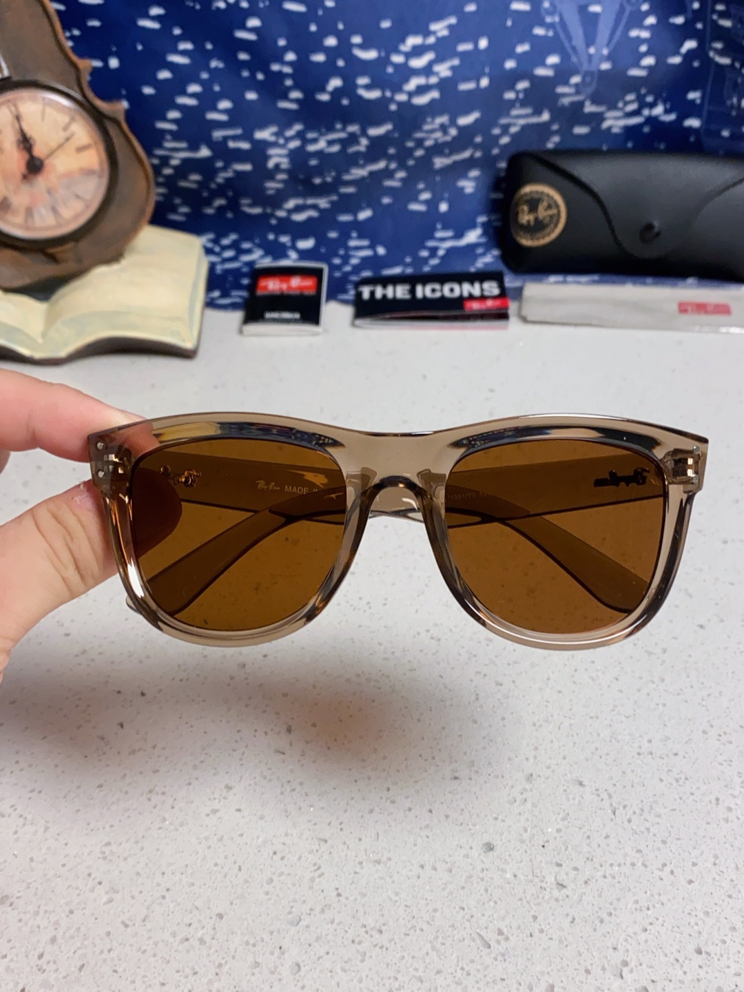 RayBan雷朋 2025新款 成毅同款REVERSE反转系列太阳镜复古方框男女情侣款简约黑框墨镜 RB