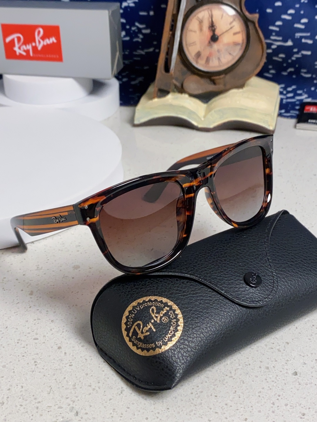 RayBan雷朋 2025新款 成毅同款REVERSE反转系列太阳镜复古方框男女情侣款简约黑框墨镜 RB