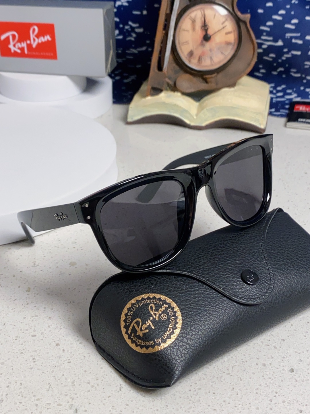 RayBan雷朋 2025新款 成毅同款REVERSE反转系列太阳镜复古方框男女情侣款简约黑框墨镜 RB