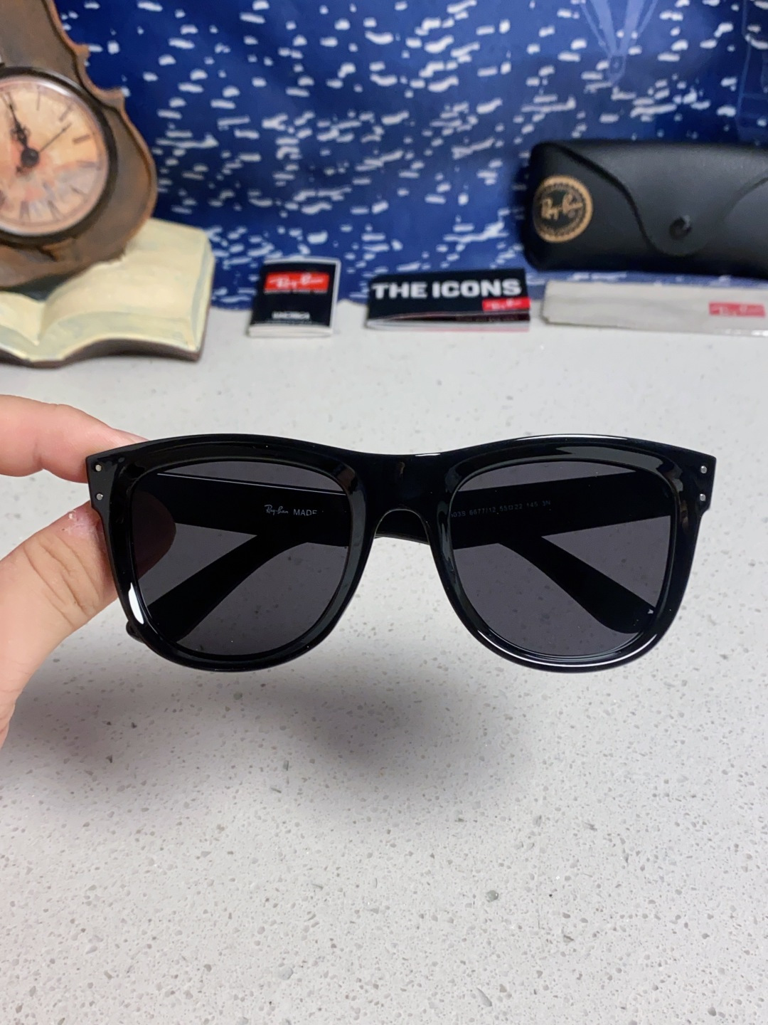 RayBan雷朋 2025新款 成毅同款REVERSE反转系列太阳镜复古方框男女情侣款简约黑框墨镜 RB