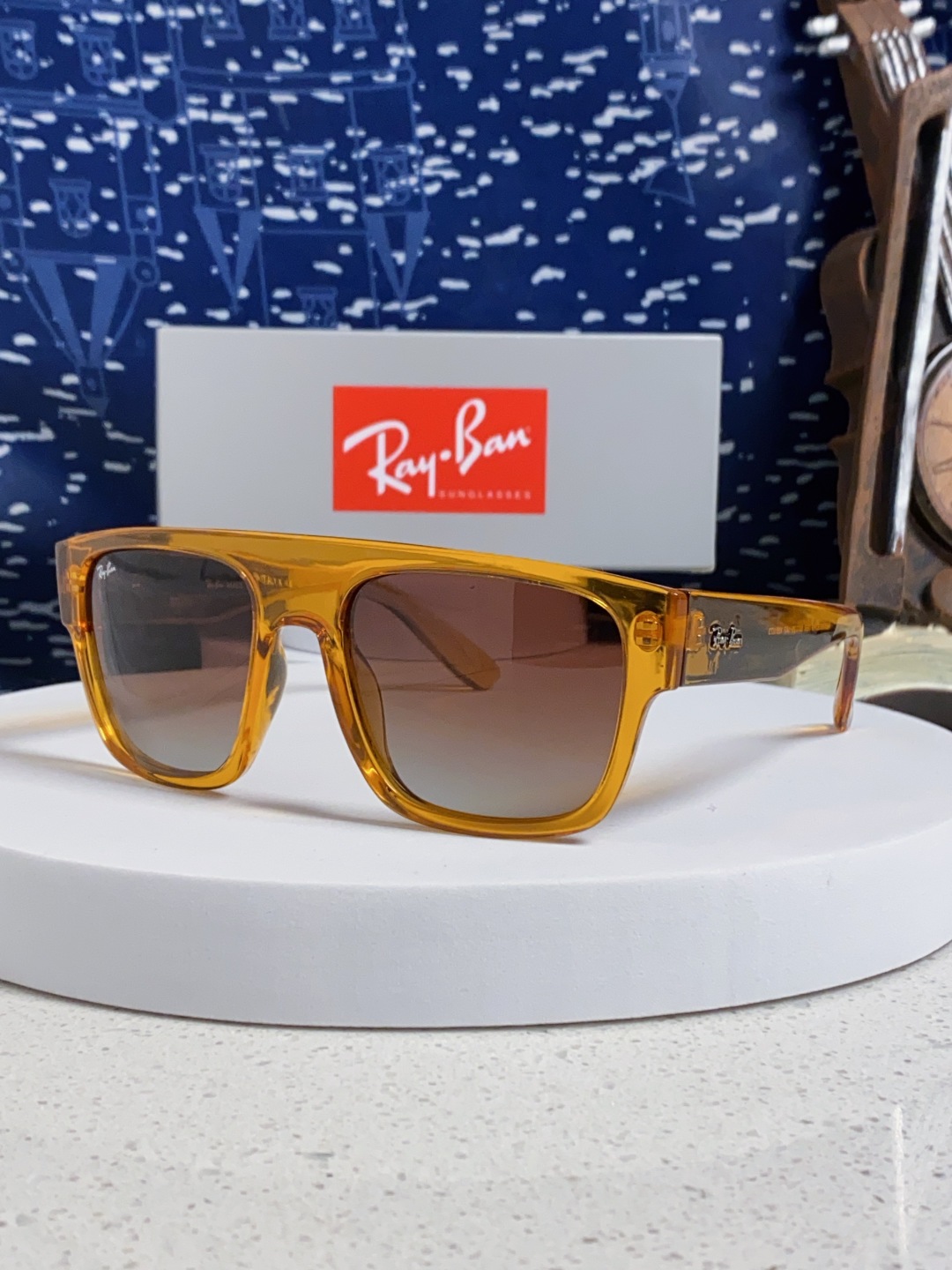 Rayban雷朋 2025新款男女复古大方框超宽显脸瘦太阳眼镜时尚墨镜遮阳镜 RB0360