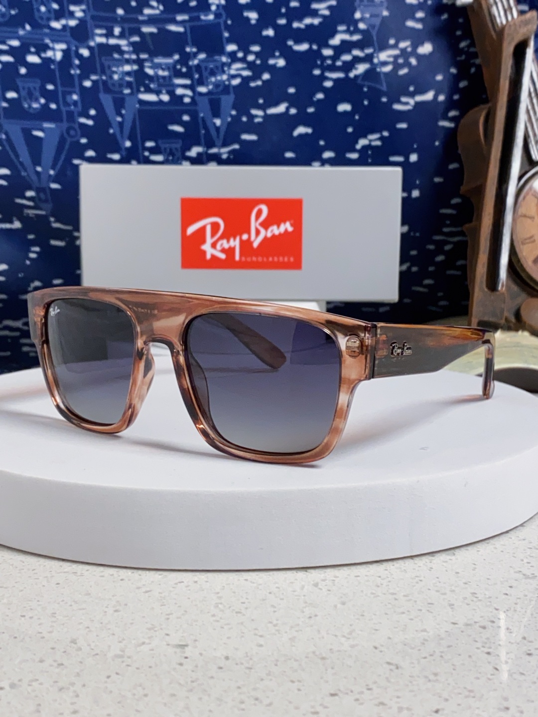 Rayban雷朋 2025新款男女复古大方框超宽显脸瘦太阳眼镜时尚墨镜遮阳镜 RB0360