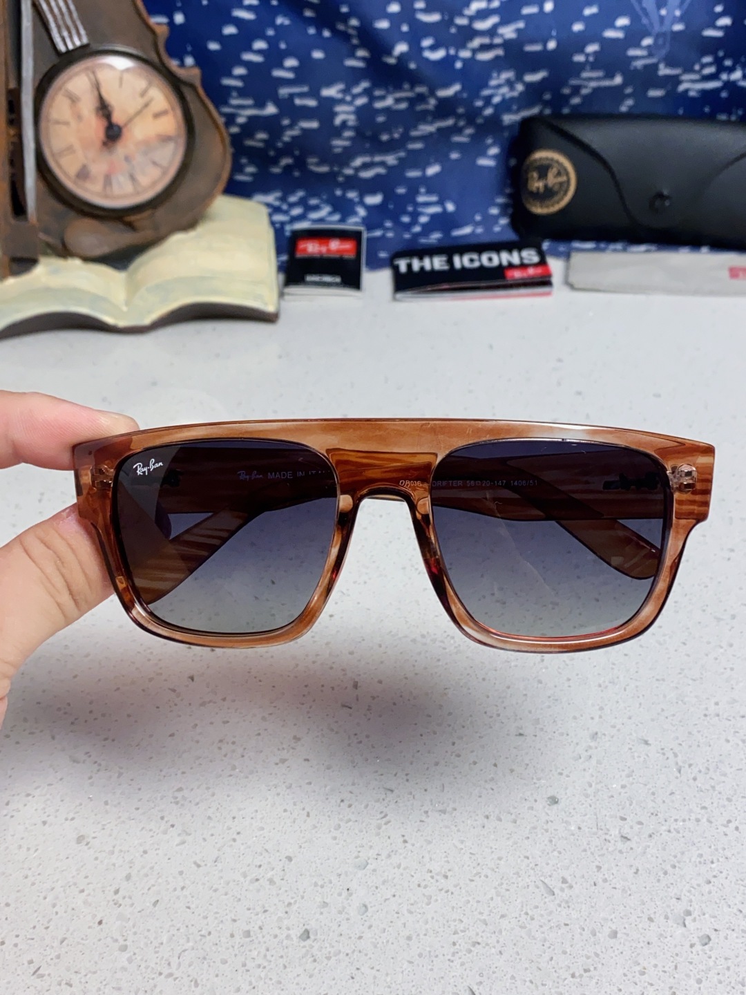 Rayban雷朋 2025新款男女复古大方框超宽显脸瘦太阳眼镜时尚墨镜遮阳镜 RB0360