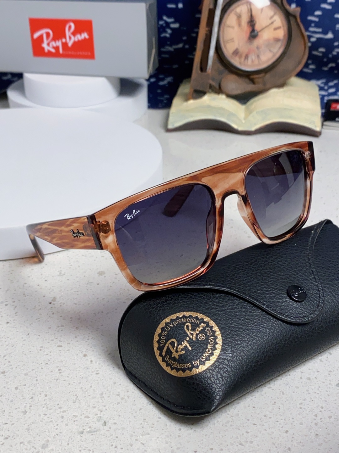 Rayban雷朋 2025新款男女复古大方框超宽显脸瘦太阳眼镜时尚墨镜遮阳镜 RB0360