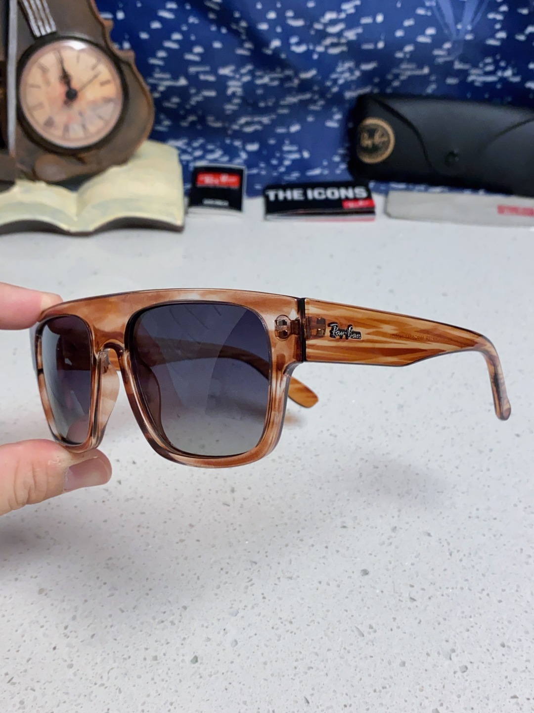 Rayban雷朋 2025新款男女复古大方框超宽显脸瘦太阳眼镜时尚墨镜遮阳镜 RB0360