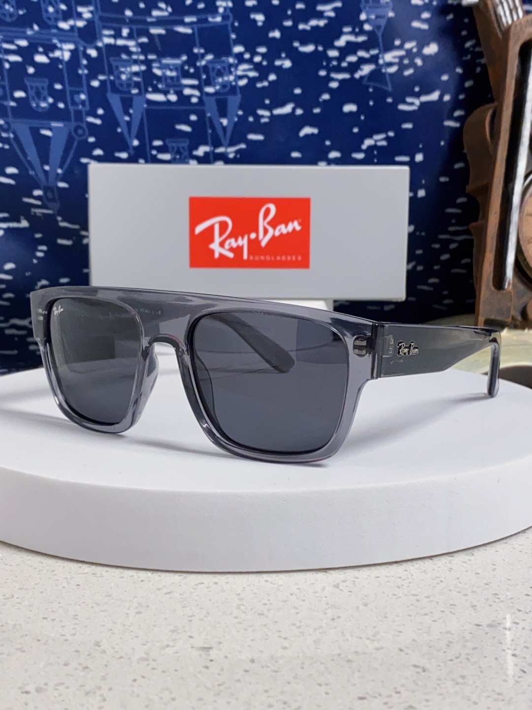 Rayban雷朋 2025新款男女复古大方框超宽显脸瘦太阳眼镜时尚墨镜遮阳镜 RB0360